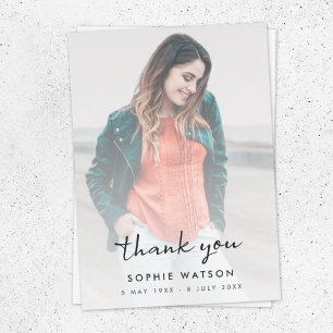 Modern Funeral   Celebration of Life Memorial Thank You Card