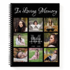 Modern Funeral GuestBook Photo Collage Memorial