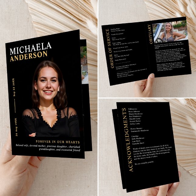 Modern Funeral / Memorial / Celebration of Life Program (Creator Uploaded)