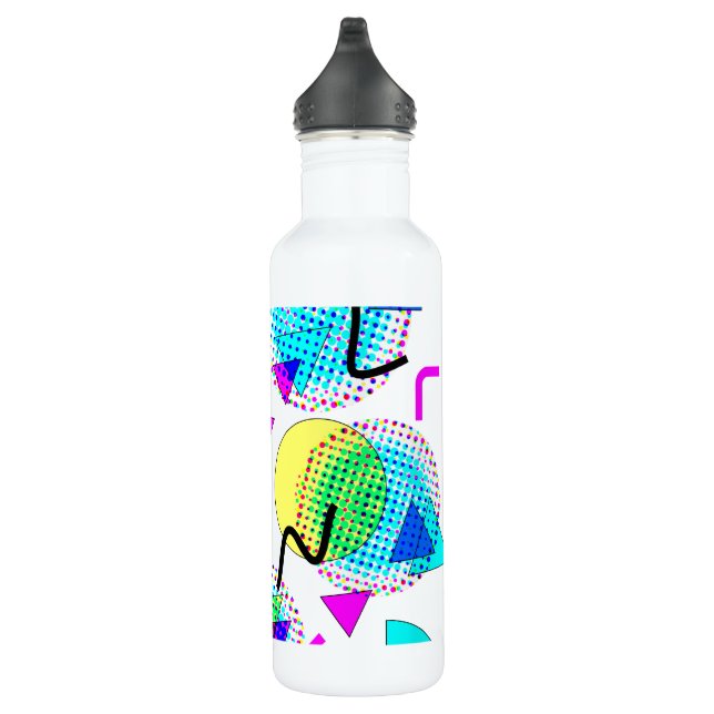 Modern Funky 80s Memphis Geometric Pattern 710 Ml Water Bottle (Right)