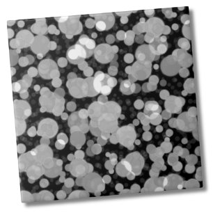 Modern Funky Black White Circles Polka Dot Pattern Ceramic Tile