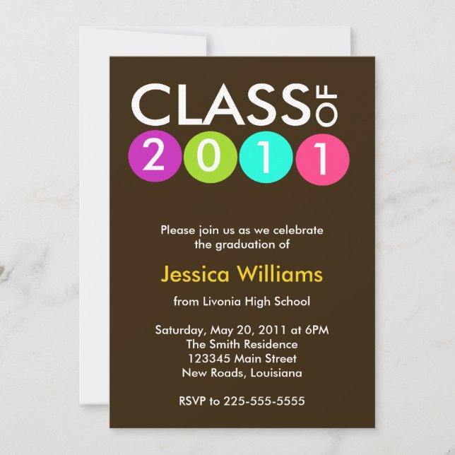 Modern Funky Invitation (Front)