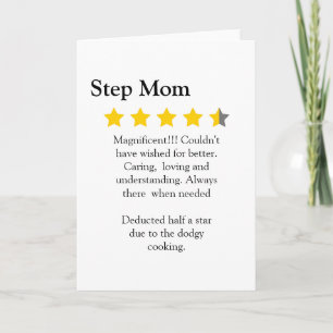 Modern, Funny, 4.5 star step Mum review, Card
