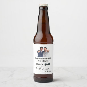 Modern Funny Best Man Proposal   Beer Bottle Label