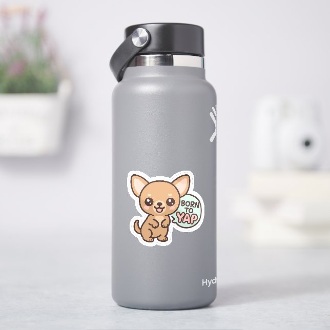 Modern Funny Born To Yap Little Kitty (HydroFlask)