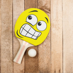 Modern Funny Cartoon Face Oops Emotion  Ping Pong Paddle