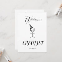 Modern Funny Chemist Pharmacist Birthday Card