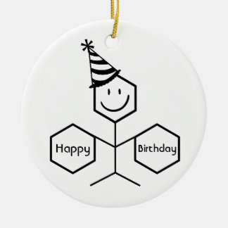 Modern Funny Chemist Pharmacist Birthday Chemistry Ceramic Ornament