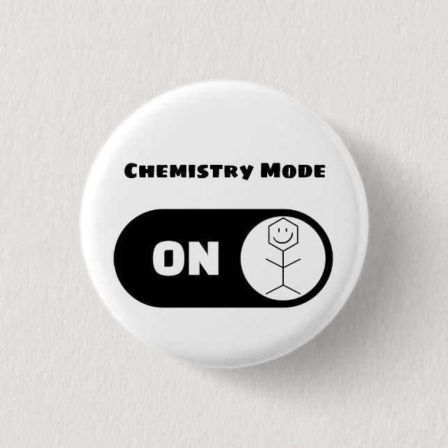 Modern Funny Chemist Pharmacist Chemistry 3 Cm Round Badge (Front)