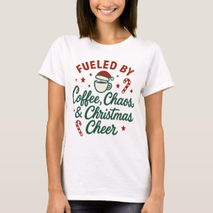 Modern Funny Christmas Typography Art T-Shirt