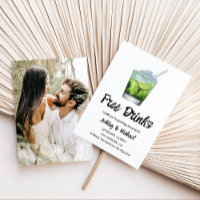 Modern Funny Cocktail Free Drinks Wedding Photo