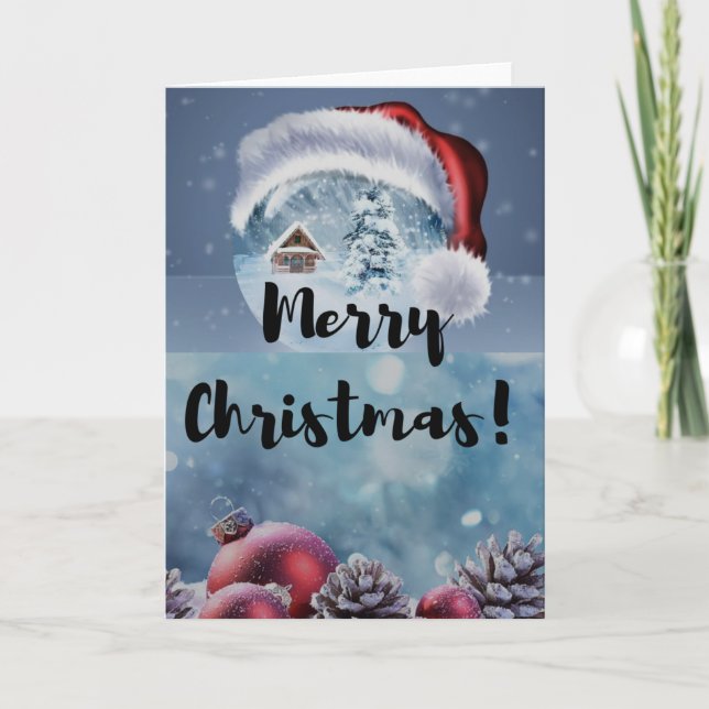 Modern funny cute Christmas reindeer      Card (Front)