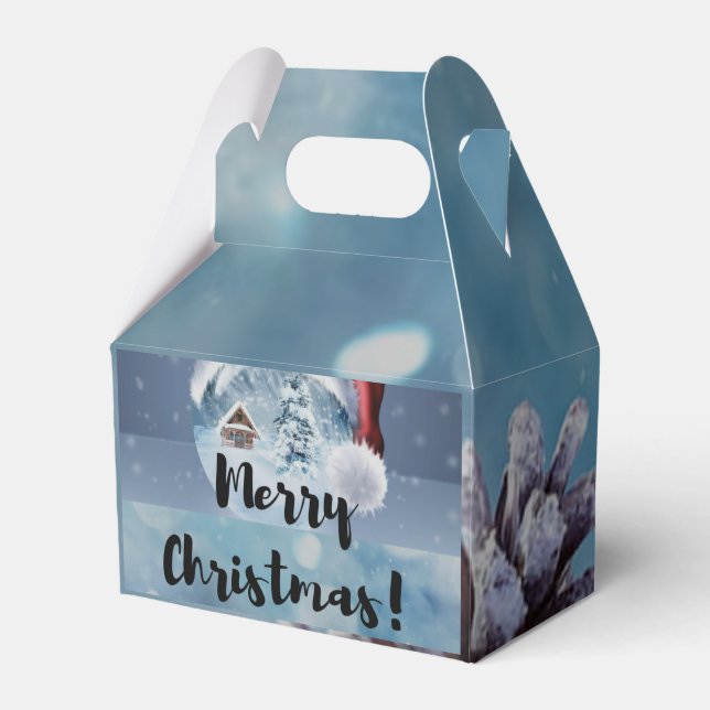 Modern funny cute Christmas reindeer      Favour Box (Front Side)
