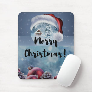 Modern funny cute Christmas reindeer      Mouse Pad