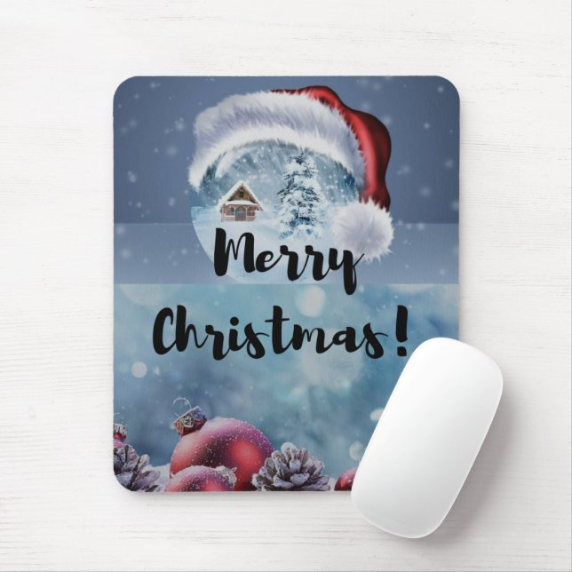 Modern funny cute Christmas reindeer      Mouse Pad (With Mouse)