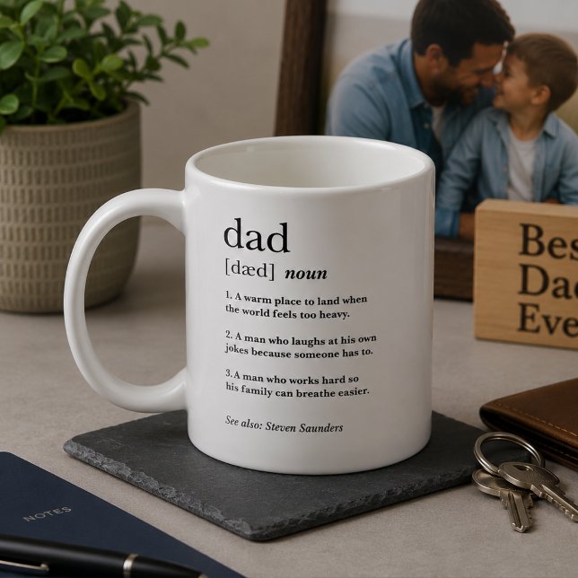 Modern Funny Dad Definition Father’s Day Gift Coffee Mug (Creator Uploaded)