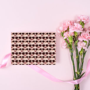 Modern Funny Face Birthday Christmas Party Gift Wrapping Paper