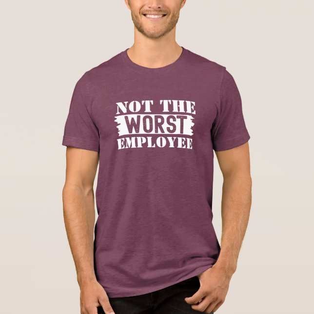 Modern Funny Humour Office Meeting Quote White Tri Tri-Blend Shirt (Front)