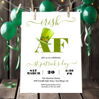 Modern Funny IRISH AF Birthday Party