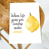 Modern Funny Lemon Yellow Quote