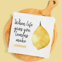 Modern Funny Lemon Yellow Quote