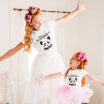 Modern Funny Panda Black And White With Quote Baby Bodysuit<br><div class="desc">Modern Funny Panda Black And White With Quote</div>