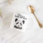 Modern Funny Panda Black And White With Quote Coffee Mug<br><div class="desc">Modern Funny Panda Black And White With Quote</div>