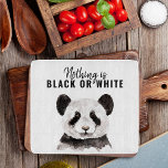 Modern Funny Panda Black And White With Quote Cutting Board<br><div class="desc">Modern Funny Panda Black And White With Quote</div>