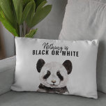 Modern Funny Panda Black And White With Quote Decorative Cushion<br><div class="desc">Modern Funny Panda Black And White With Quote</div>