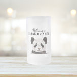 Modern Funny Panda Black And White With Quote Frosted Glass Beer Mug<br><div class="desc">Modern Funny Panda Black And White With Quote</div>