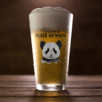 Modern Funny Panda Black And White With Quote