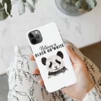 Modern Funny Panda Black And White With Quote