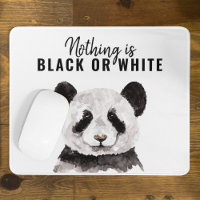Modern Funny Panda Black And White With Quote
