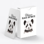 Modern Funny Panda Black And White With Quote Playing Cards<br><div class="desc">Modern Funny Panda Black And White With Quote</div>