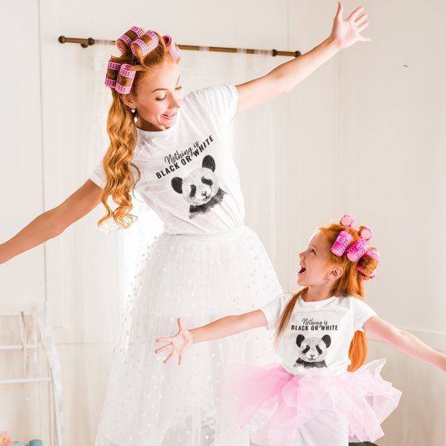 Modern Funny Panda Black And White With Quote T-Shirt (Creator Uploaded)