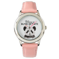 Modern Funny Panda Black And White With Quote