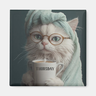 Modern Funny Pet Days Thursday Magnet