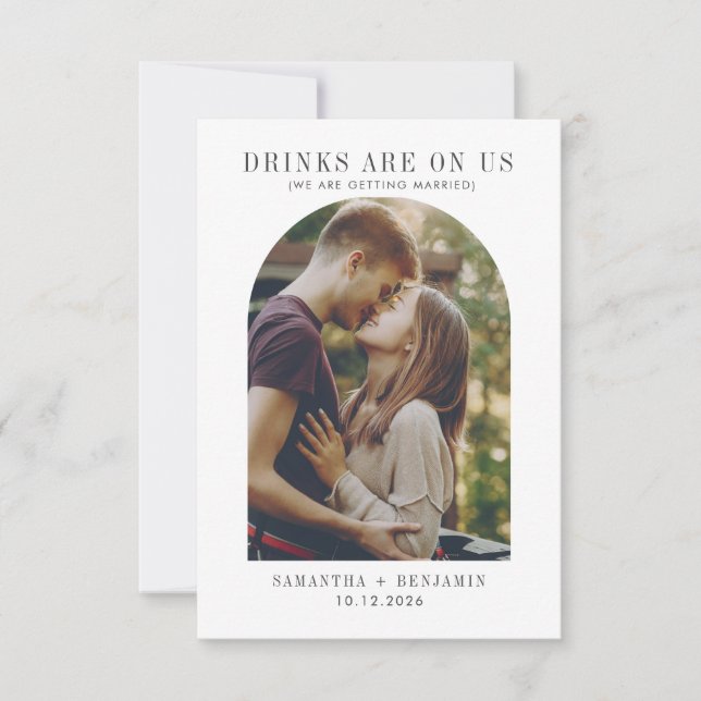 Modern Funny Photo Wedding Save the Date (Front)