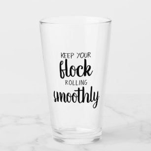 Modern Funny Quote Custom Text Chicken Farm Owner  Glass