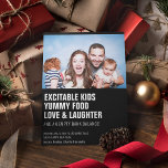 Modern Funny 'Quote' Family Photo Christmas Holiday Card<br><div class="desc">A Christmas Holiday Card with a difference! Spread christmas cheer and festive fun by personalizing all the text to describe what your xmas is all about for you and your family. Change color scheme to suit your preference and upload a family photo. Simply add a personalized Merry Christmas message and...</div>