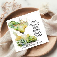 Modern Funny Watercolor Margarita Personalised