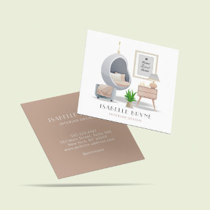 Modern Furniture Interior Decorator Home Staging  Square Business Card