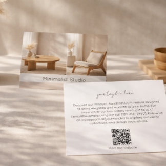 Modern Furniture Store Minimalist Interior Design Business Card