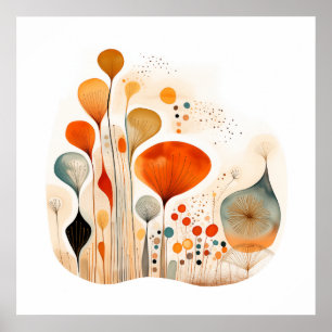 Modern fusion watercolor abstract poster