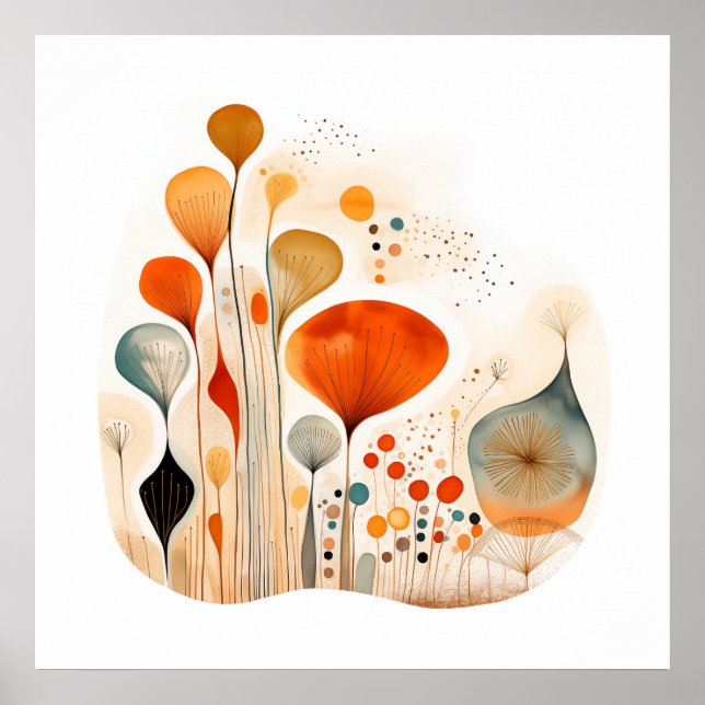 Modern fusion watercolor abstract poster (Front)