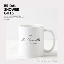 Modern Future Mrs Bridal Shower Engagement Mug