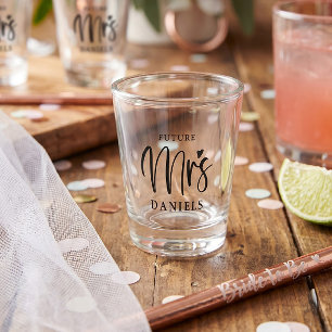 Modern Future Mrs Engagement Name Shot Glass