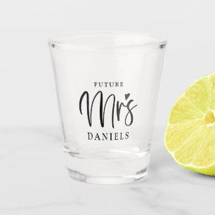 Modern Future Mrs Engagement Name Shot Glass