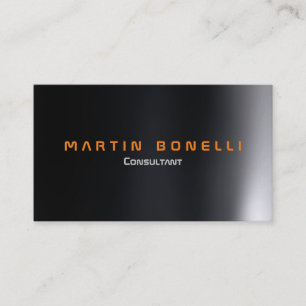 Modern Futuristic Dark Grey Plain Business Card