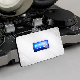 Modern futuristic DJ faux metallic  Business Card